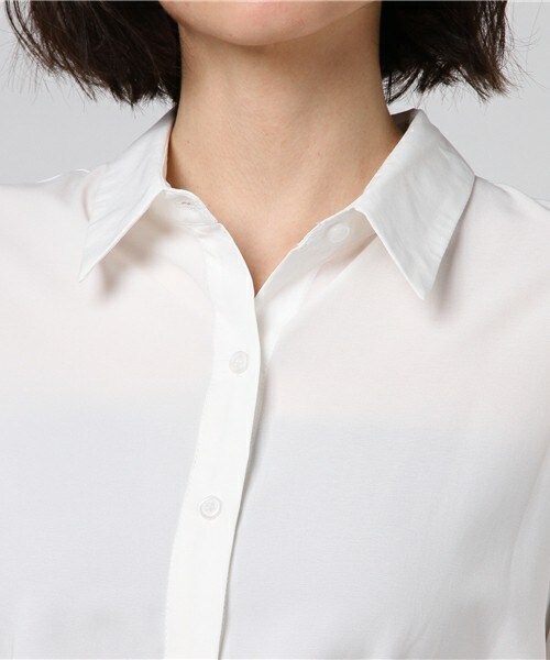 archives（アルシーヴ）の「バックリボンシャツ（シャツ/ブラウス・レディース・オフホワイト/ブラック/グレー・MEDIUM）」の7枚目の写真