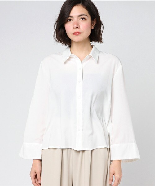 archives（アルシーヴ）の「バックリボンシャツ（シャツ/ブラウス・レディース・オフホワイト/ブラック/グレー・MEDIUM）」の4枚目の写真