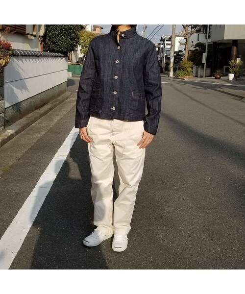 Handmade（ハンドメイド）の「セルビッチデニムジャケット（デニムジャケット・レディース・その他）」の12枚目の写真