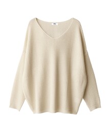 GRL | ルーズVネックニットチュニック(ニット/セーター)