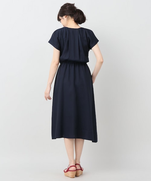 【IENA】CLASSY×イエナコラボ♦︎ドレープワンピース♦︎ネイビー♦︎38 IENA（イエナ）の「CLASSY.シャツドレープワンピース（）」 - WEAR