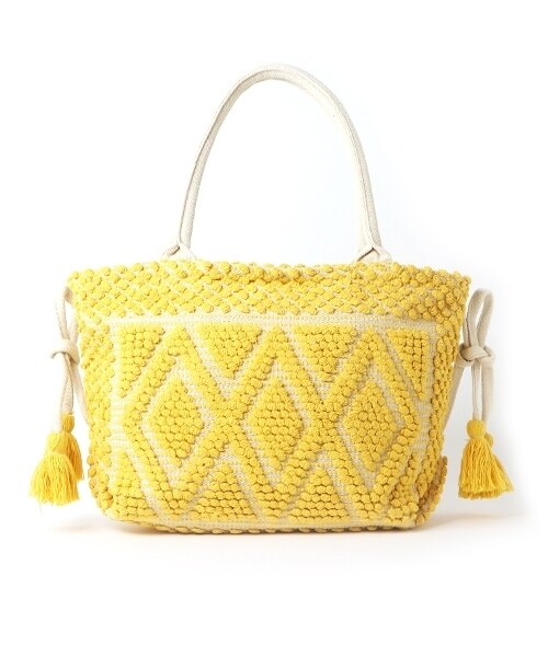 RNA-N（アールエヌエーエヌ）の「INDIAジャガードBag（バッグ・レディース・ブラック/キナリ/イエロー・F）」の3枚目の写真