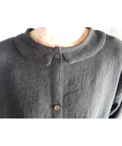 Handmade(ハンドメイド)の「COCOLO リネンウ-ルのワンピ-ス(ワンピース・レディース・その他)」の3枚目の写真