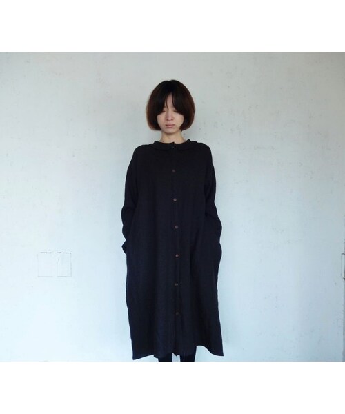 Handmade(ハンドメイド)の「COCOLO リネンウ-ルのワンピ-ス(ワンピース・レディース・その他)」の2枚目の写真