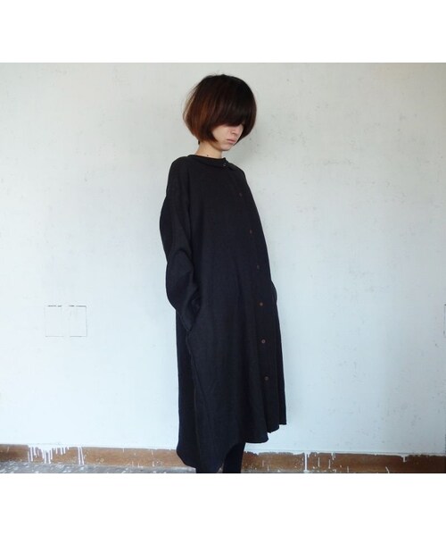 Handmade(ハンドメイド)の「COCOLO リネンウ-ルのワンピ-ス(ワンピース・レディース・その他)」の4枚目の写真