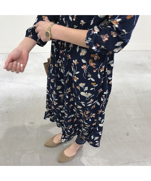 copine（コピン）の「再々入荷！！レトロ花柄ノーカラーロングワンピース/ガウン(3color)【クリックポスト送料無料】（ワンピース・レディース・その他）」の10枚目の写真