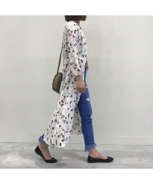 copine（コピン）の「再々入荷！！レトロ花柄ノーカラーロングワンピース/ガウン(3color)【クリックポスト送料無料】（ワンピース・レディース・その他）」の14枚目の写真