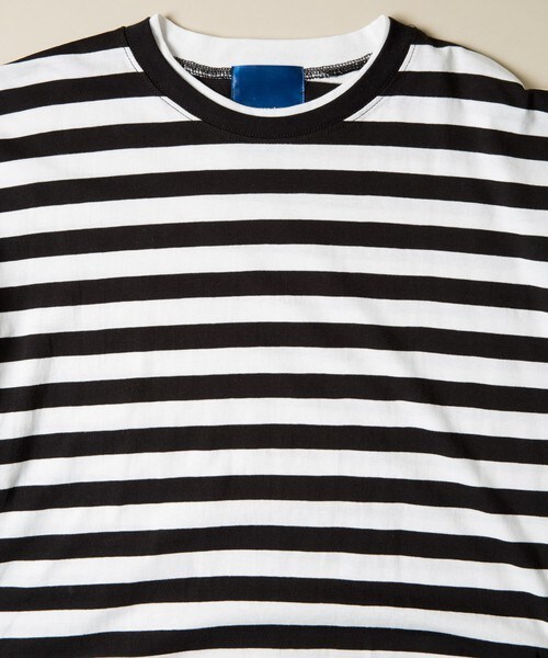 CASPER JOHN AIVER（キャスパージョンアイバー）の「CASPER JOHN AIVER　ボーダーレイヤードビッグTシャツ（Tシャツ/カットソー・メンズ・ホワイト×グレー/ブラック×ホワイト・FREE）」の13枚目の写真