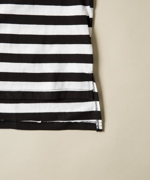 CASPER JOHN AIVER（キャスパージョンアイバー）の「CASPER JOHN AIVER　ボーダーレイヤードビッグTシャツ（Tシャツ/カットソー・メンズ・ホワイト×グレー/ブラック×ホワイト・FREE）」の16枚目の写真