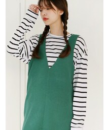 SeoulLife | [DLM] Natural cutting stripe tee(Tシャツ/カットソー)
