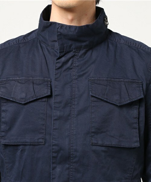 RATTLE TRAP（ラトルトラップ）の「高密度ストレッチツイルブルゾン（ミリタリージャケット・メンズ・カーキ/ネイビー・S/M/L）」の6枚目の写真