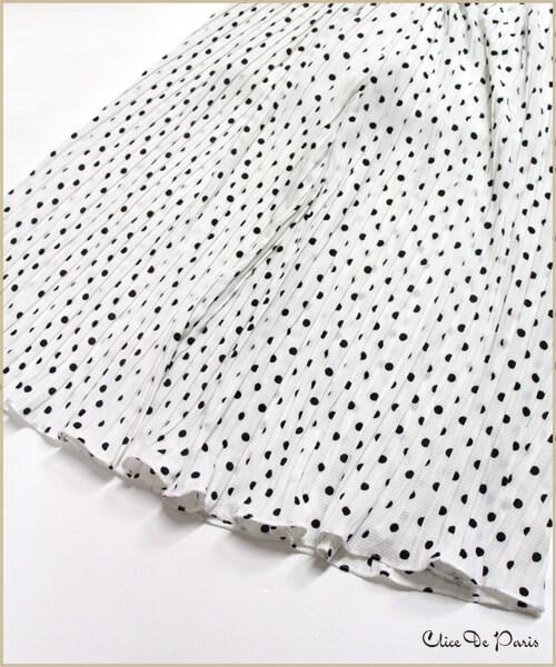 paravion（パラビオン）の「Ｋ/ドットフレアパンツ（パンツ・レディース・ホワイト/ブラック・ワンサイズ）」の5枚目の写真