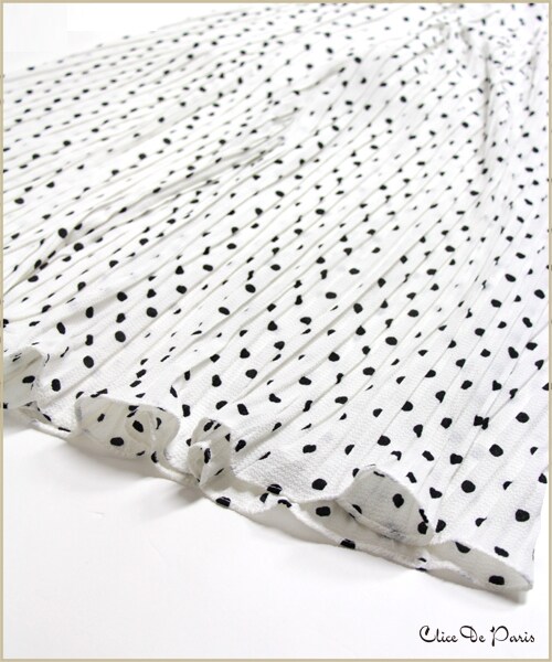 paravion（パラビオン）の「Ｋ/ドットフレアパンツ（パンツ・レディース・ホワイト/ブラック・ワンサイズ）」の6枚目の写真