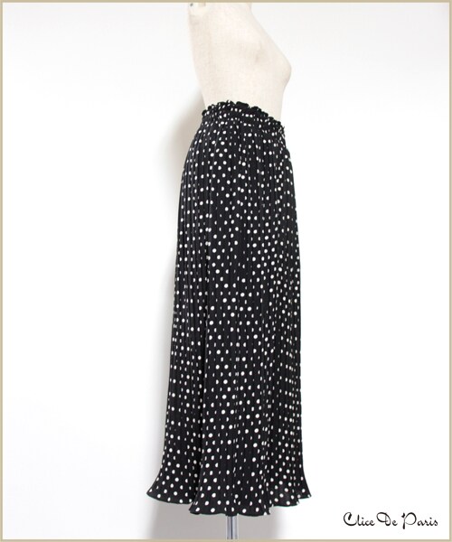 paravion（パラビオン）の「Ｋ/ドットフレアパンツ（パンツ・レディース・ホワイト/ブラック・ワンサイズ）」の10枚目の写真