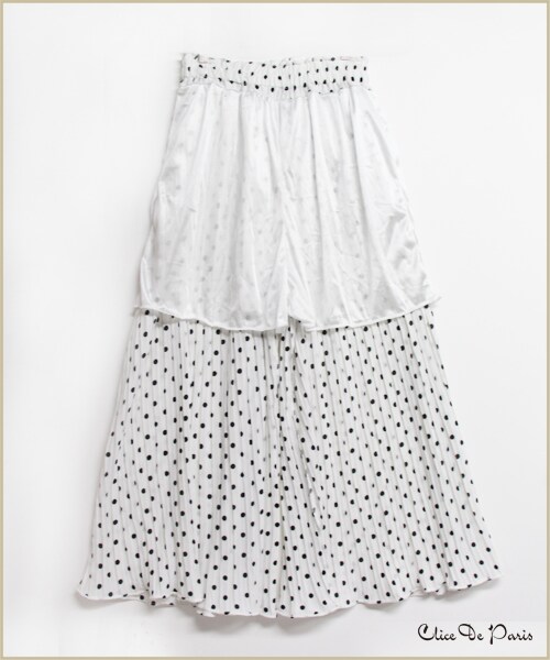 paravion（パラビオン）の「Ｋ/ドットフレアパンツ（パンツ・レディース・ホワイト/ブラック・ワンサイズ）」の3枚目の写真