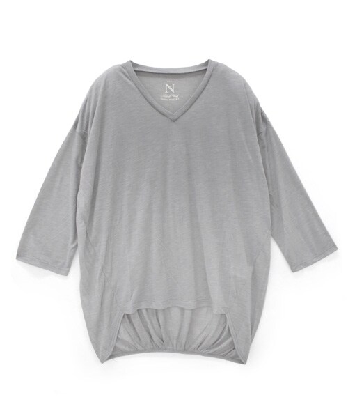 RNA-N（アールエヌエーエヌ）の「テンセルレーヨン天竺七分袖バルーンプルオーバー（トップス・レディース・ホワイト/ブラック/ブルー/グレー・M）」の4枚目の写真