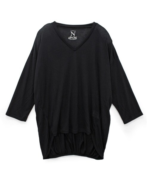 RNA-N（アールエヌエーエヌ）の「テンセルレーヨン天竺七分袖バルーンプルオーバー（トップス・レディース・ホワイト/ブラック/ブルー/グレー・M）」の2枚目の写真