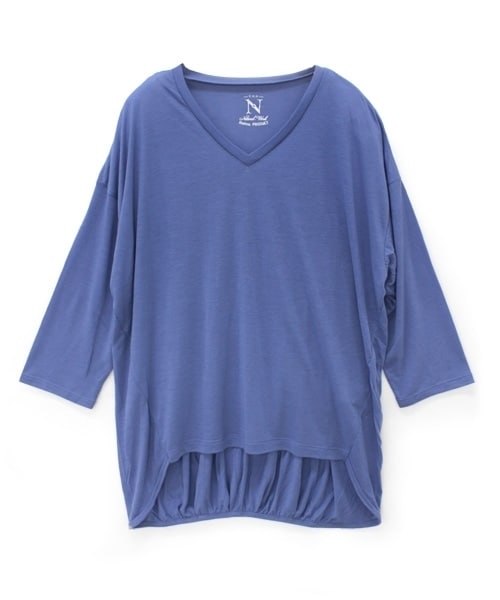 RNA-N（アールエヌエーエヌ）の「テンセルレーヨン天竺七分袖バルーンプルオーバー（トップス・レディース・ホワイト/ブラック/ブルー/グレー・M）」の3枚目の写真