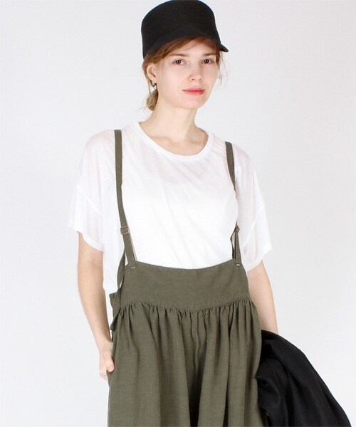 RNA-N（アールエヌエーエヌ）の「テンセルレーヨン天竺半袖Bigプルオーバー（トップス・レディース・ホワイト/ブラック/ブルー/グレー・M）」の10枚目の写真