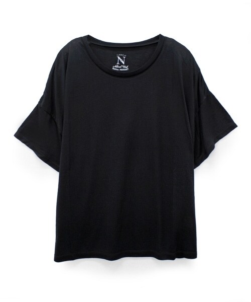 RNA-N（アールエヌエーエヌ）の「テンセルレーヨン天竺半袖Bigプルオーバー（トップス・レディース・ホワイト/ブラック/ブルー/グレー・M）」の2枚目の写真