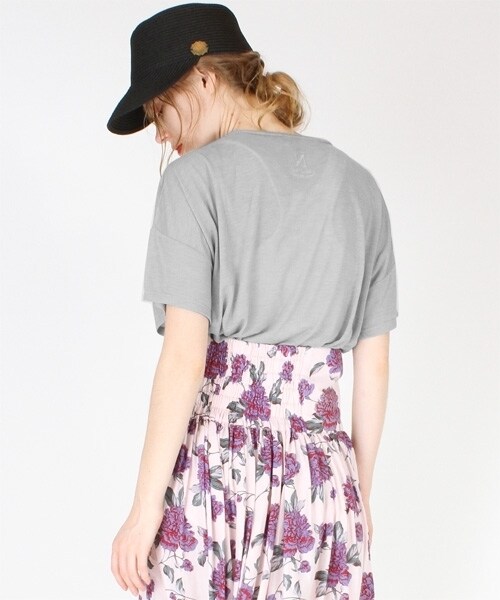 RNA-N（アールエヌエーエヌ）の「テンセルレーヨン天竺半袖Bigプルオーバー（トップス・レディース・ホワイト/ブラック/ブルー/グレー・M）」の14枚目の写真