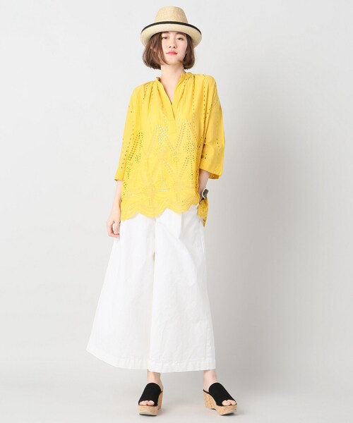 Spick & Span(スピックアンドスパン)の「カットワークブラウス(トップス・ブラック/フリー/-)」の6枚目の写真