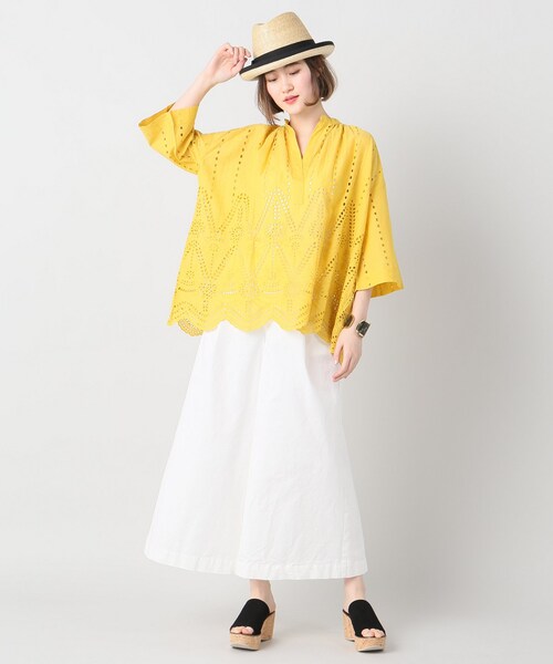 Spick & Span(スピックアンドスパン)の「カットワークブラウス(トップス・ブラック/フリー/-)」の5枚目の写真