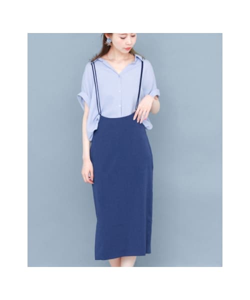 KBF（ケイビーエフ）の「【予約】バッククロスハイウエストスカート（その他・レディース・BLACK/MOCHA/BLUE・one）」の9枚目の写真