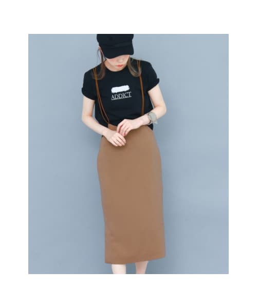 KBF（ケイビーエフ）の「【予約】バッククロスハイウエストスカート（その他・レディース・BLACK/MOCHA/BLUE・one）」の4枚目の写真