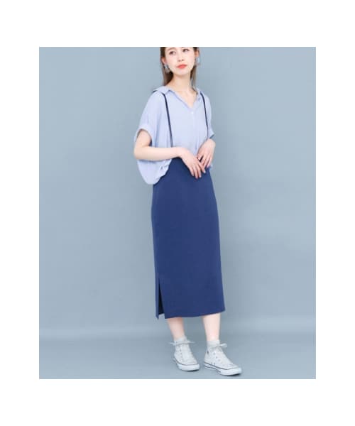 KBF（ケイビーエフ）の「【予約】バッククロスハイウエストスカート（その他・レディース・BLACK/MOCHA/BLUE・one）」の10枚目の写真