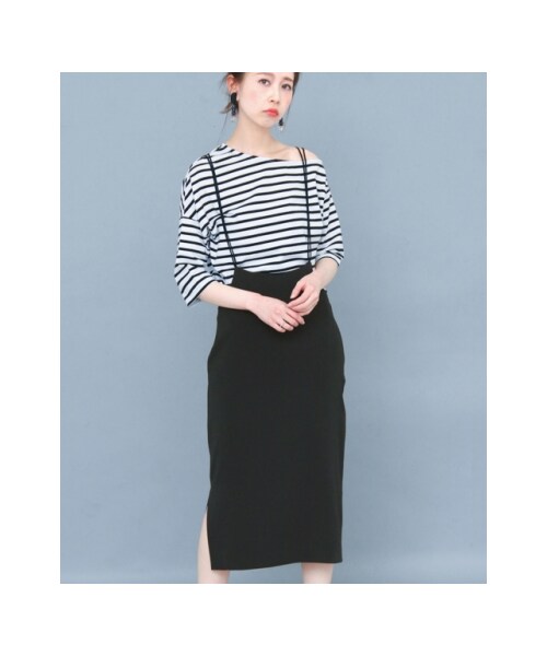 KBF（ケイビーエフ）の「【予約】バッククロスハイウエストスカート（その他・レディース・BLACK/MOCHA/BLUE・one）」の5枚目の写真