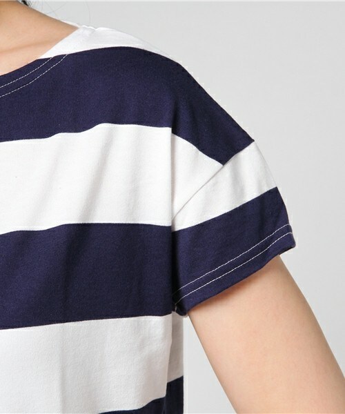 ORCIVAL（オーシバル）の「ORCIVAL STRIPE Tシャツ（Tシャツ/カットソー・レディース・ベージュ/ネイビー/マスタード・38）」の8枚目の写真