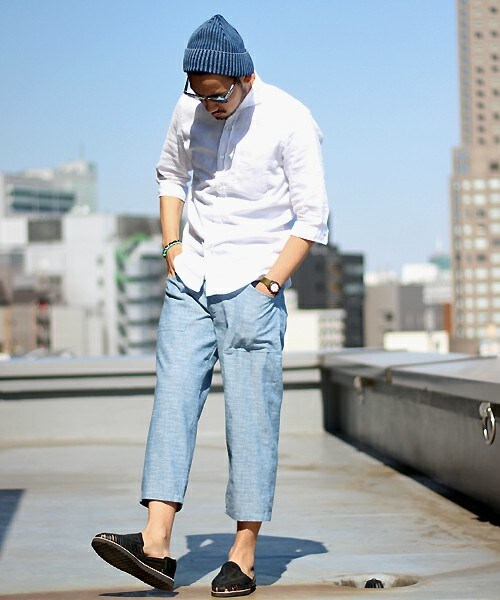 glory crew（グローリークルー）の「スラブリネンイージーパンツ（その他パンツ・メンズ・グレー/ブルー/ネイビー/サックスブルー・M/L）」の21枚目の写真