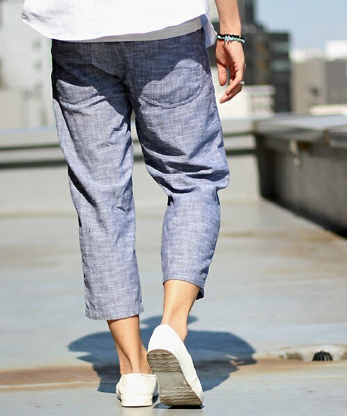 glory crew（グローリークルー）の「スラブリネンイージーパンツ（その他パンツ・メンズ・グレー/ブルー/ネイビー/サックスブルー・M/L）」の19枚目の写真