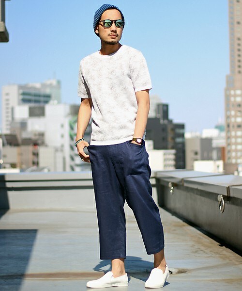 glory crew（グローリークルー）の「スラブリネンイージーパンツ（その他パンツ・メンズ・グレー/ブルー/ネイビー/サックスブルー・M/L）」の22枚目の写真