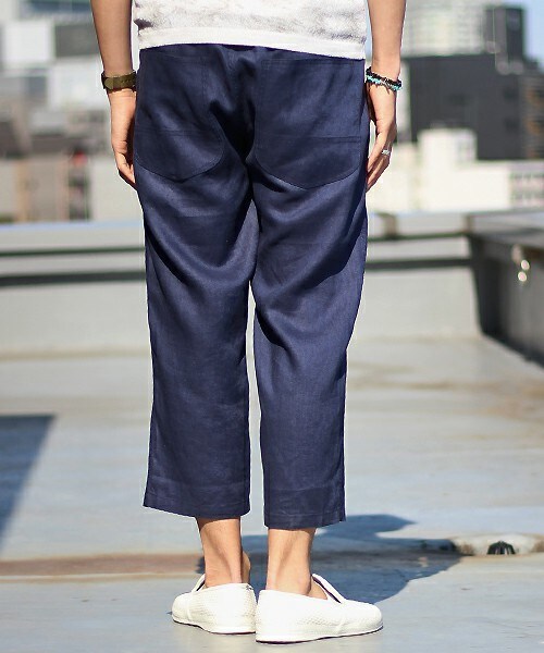 glory crew（グローリークルー）の「スラブリネンイージーパンツ（その他パンツ・メンズ・グレー/ブルー/ネイビー/サックスブルー・M/L）」の6枚目の写真