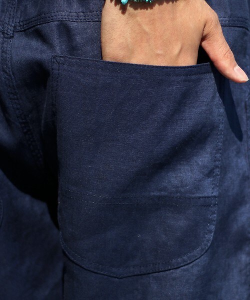 glory crew（グローリークルー）の「スラブリネンイージーパンツ（その他パンツ・メンズ・グレー/ブルー/ネイビー/サックスブルー・M/L）」の9枚目の写真