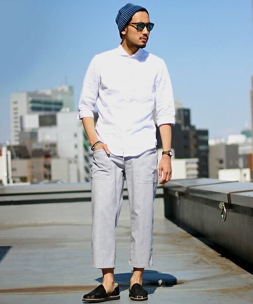 glory crew（グローリークルー）の「スラブリネンイージーパンツ（その他パンツ・メンズ・グレー/ブルー/ネイビー/サックスブルー・M/L）」の20枚目の写真