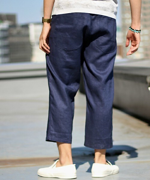 glory crew（グローリークルー）の「スラブリネンイージーパンツ（その他パンツ・メンズ・グレー/ブルー/ネイビー/サックスブルー・M/L）」の17枚目の写真