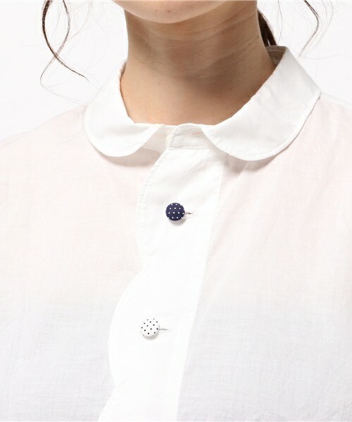 FRAPBOIS half（フラボアハーフ）の「モクモシャツ（シャツ/ブラウス・レディース・ホワイト/ネイビー・1/2）」の10枚目の写真