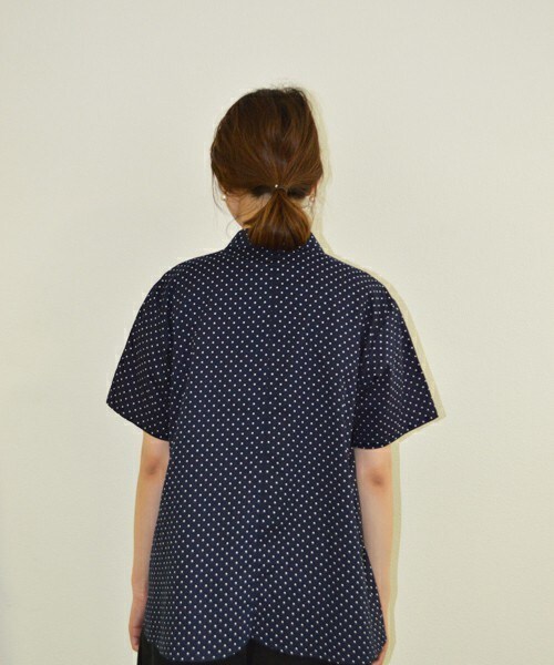 FRAPBOIS half（フラボアハーフ）の「モクモシャツ（シャツ/ブラウス・レディース・ホワイト/ネイビー・1/2）」の5枚目の写真