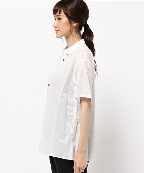 FRAPBOIS half（フラボアハーフ）の「モクモシャツ（シャツ/ブラウス・レディース・ホワイト/ネイビー・1/2）」の8枚目の写真