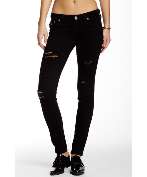 TRUE RELIGION（トゥルーレリジョン）の「True Religion Distressed Skinny Jean（デニムパンツ・レディース・cmf blk rp・23/24/25/26/27/28/29/30/31/32）」の4枚目の写真