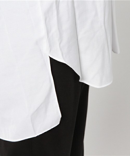 Doux archives（ドゥアルシーヴ）の「抜け感ブラウス（シャツ/ブラウス・レディース・ホワイト/ネイビー/サックスブルー・MEDIUM）」の9枚目の写真