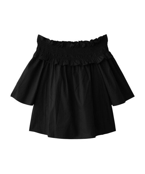 GRL（グレイル）の「オフショルブラウス（シャツ/ブラウス・レディース・ダークレッド/オフホワイト/ブラック・F）」の3枚目の写真