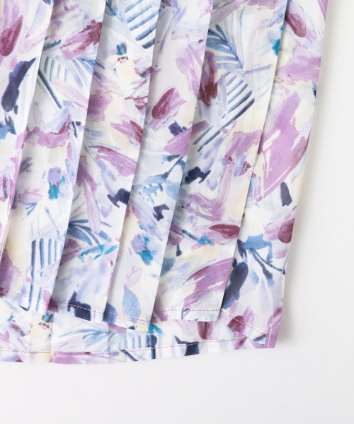 KBF（ケイビーエフ）の「MULTIPLY朦朧植物印花裙（スカート・レディース・粉膚色/綠色/紫色・one）」の17枚目の写真