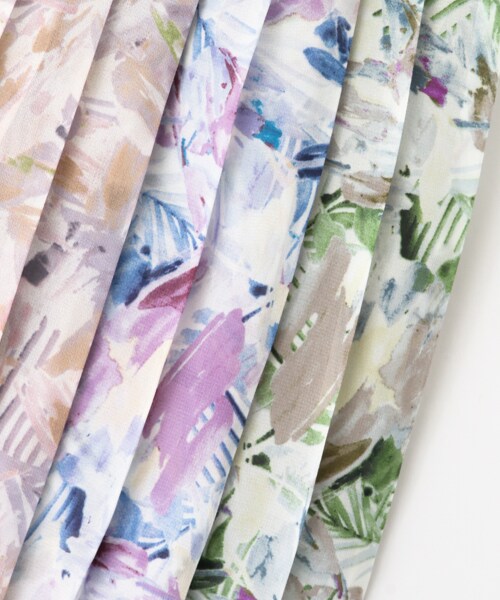 KBF（ケイビーエフ）の「MULTIPLY朦朧植物印花裙（スカート・レディース・粉膚色/綠色/紫色・one）」の20枚目の写真