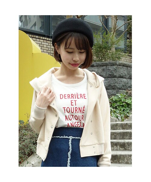 F i.n.t（フィント）の「ロゴプリント5分袖T/F i.n.t（Tシャツ/カットソー・レディース・その他）」の3枚目の写真