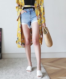 DHOLIC | ダメージカットオフデニムショートパンツ(デニムパンツ)