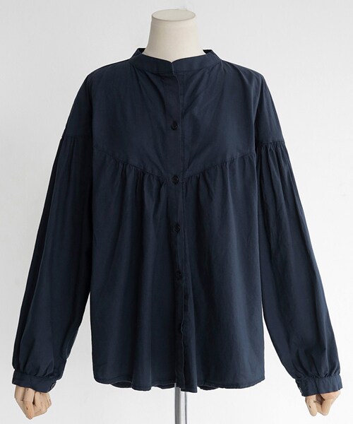 DHOLIC（ディーホリック）の「2TYPEバンドカラーコットンブラウス（シャツ/ブラウス・レディース・FREE）」の4枚目の写真